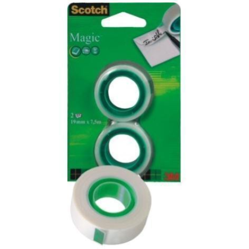 3M SCOTCH MAGIC TAPE 810 NASTRO ADESIVO 19MMx7.5M CONF. 2 Pz.